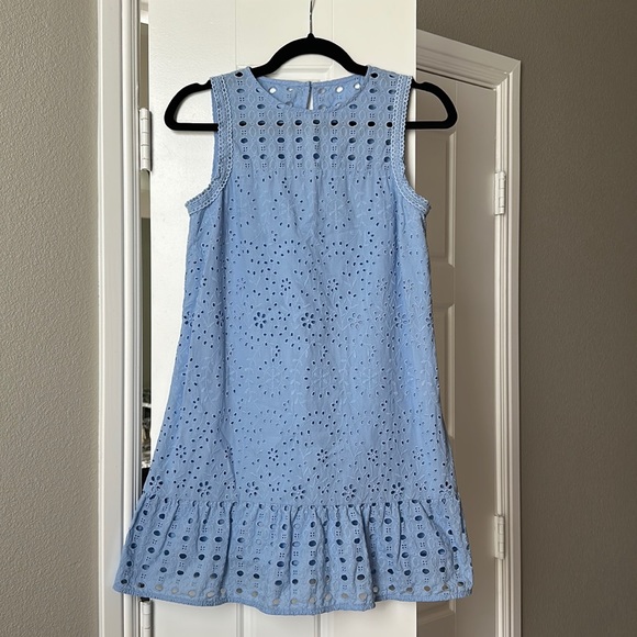 Petite Eyelet Flounce Shift Dress - Picture 1 of 5